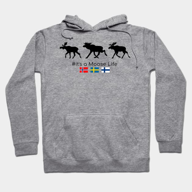 Animals in Scandinavian traffic Hoodie by Aurealis